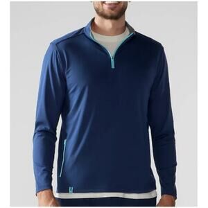 Chubbies Men's Blue Lakeside Movementum Performance Quarter Zip Top Size L